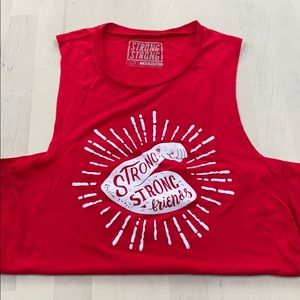 Strong Strong Friends Muscle Tank Red sz M